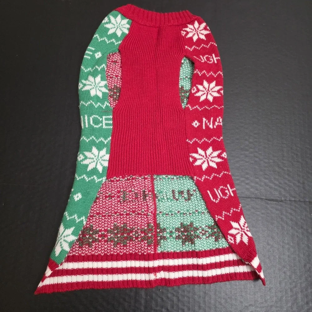 Play On Naughty Nice‎ XL Knit Dog Ugly Christmas Sweater